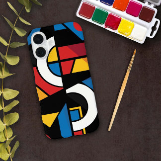 Dramatic Bold Colours Modern Geometric Abstract iPhone 16 Case