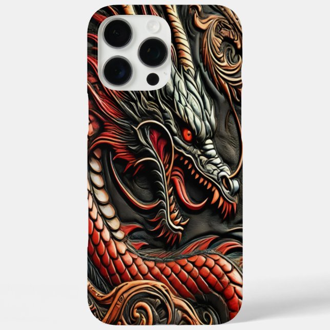 Dramatic Bold Red Dragon Case-Mate iPhone Case (Back)