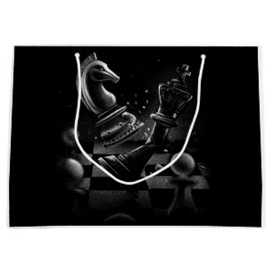 Dramatic Chess Battle – Knight vs. Horse  Large Gift Bag