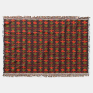 Dramatic Christmas Argyle Throw Blanket