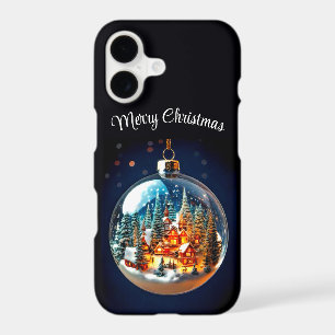 Dramatic Christmas scenery in a transparent bauble