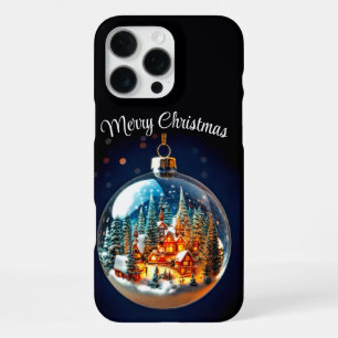 Dramatic Christmas scenery in a transparent bauble iPhone 16 Pro Max Case