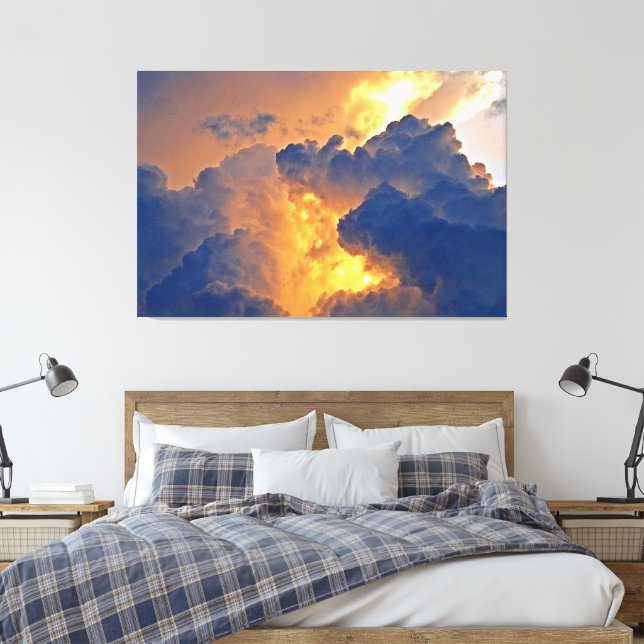 Dramatic Cloud Formation Canvas Print (Insitu(Bedroom))