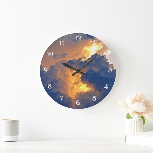 Dramatic Cloud Formation Large Clock (Home)