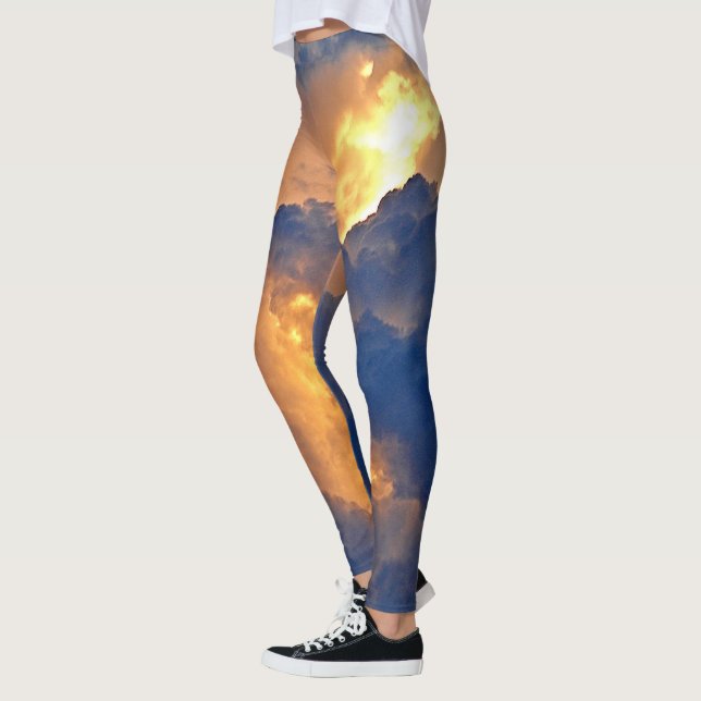Dramatic Cloud Formation Leggings (Left)