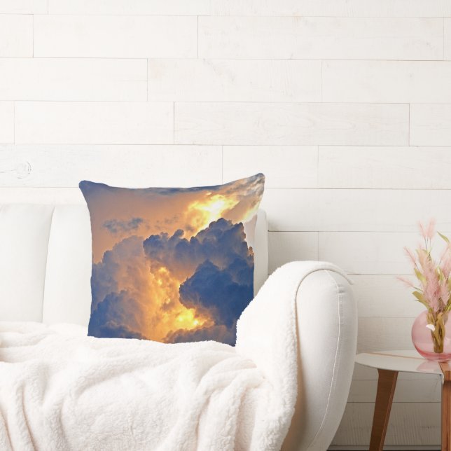Dramatic Cloud Formation Throw Pillow (Couch)