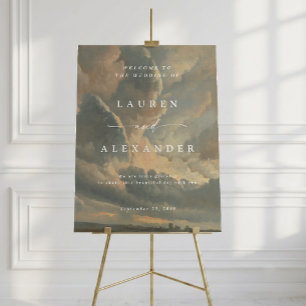 Dramatic Cloudscape Fine Art Wedding Welcome Poste Poster