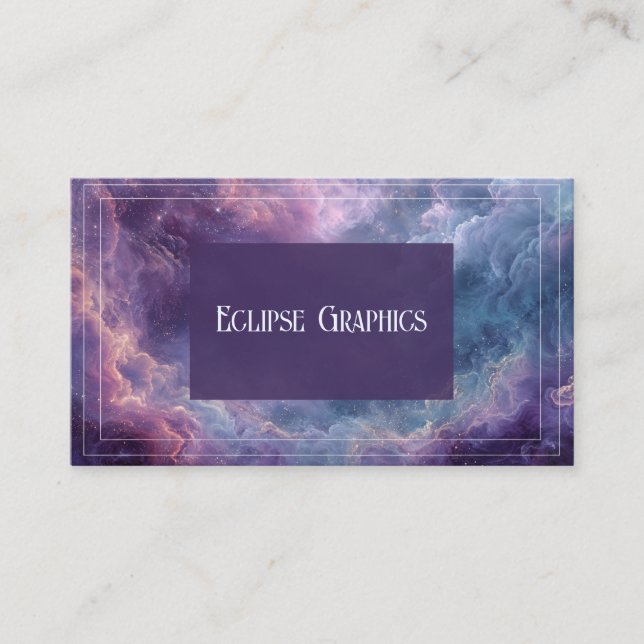 Dramatic Cosmic Clouds Nebula Business Card (Front)