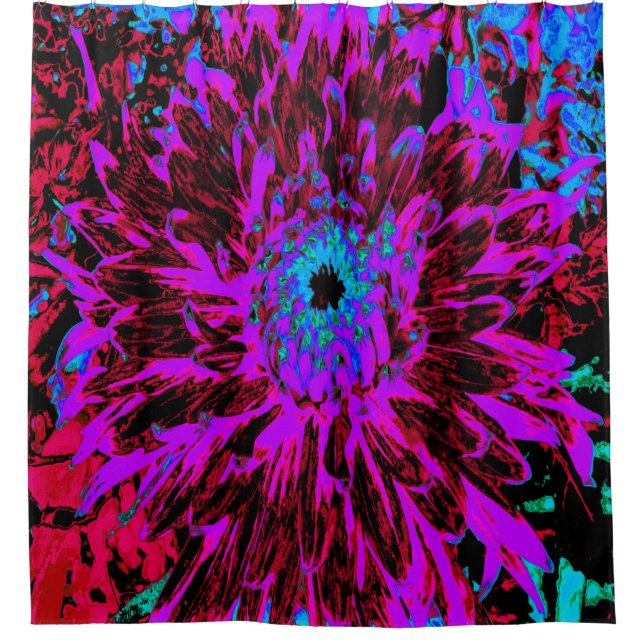 Dramatic Crimson Red, Purple and Black Dahlia (Front)