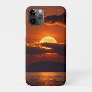 Dramatic Crimson Sunset and Ocean iPhone 11 Pro Case