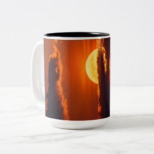 Dramatic Crimson Sunset Fine Art Coffee Mug