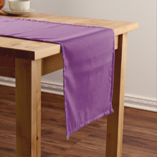 Dramatic Dahlia Purple, Bold Violet Solid Colour Short Table Runner