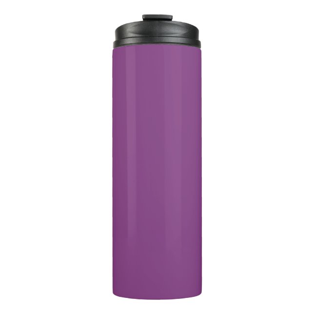 Dramatic Dahlia Purple, Bold Violet Solid Colour Thermal Tumbler (Front)