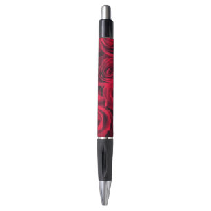 Dramatic Deep Red Roses Pen