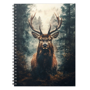 Dramatic Elk in the Woods Notebook