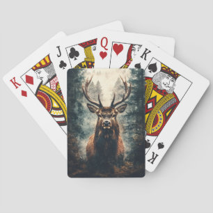 Dramatic Elk in the Woods Playing Cards