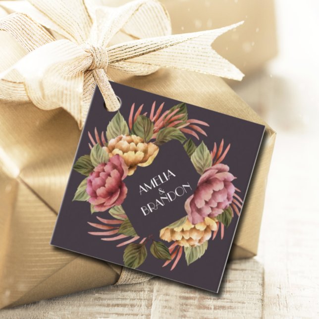 Dramatic Floral Wedding Favour Tags (Creator Uploaded)