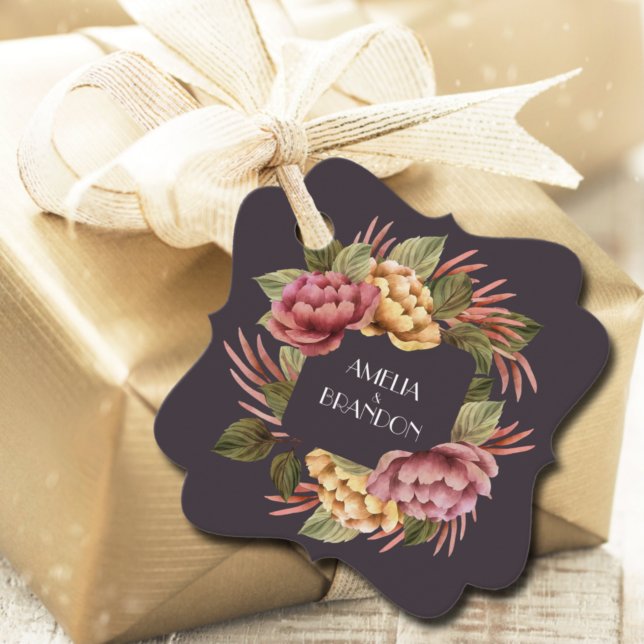 Dramatic Floral Wedding Favour Tags (Creator Uploaded)