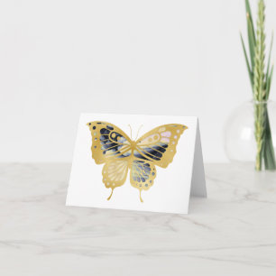 Dramatic Gold Butterfly BLANK  Card