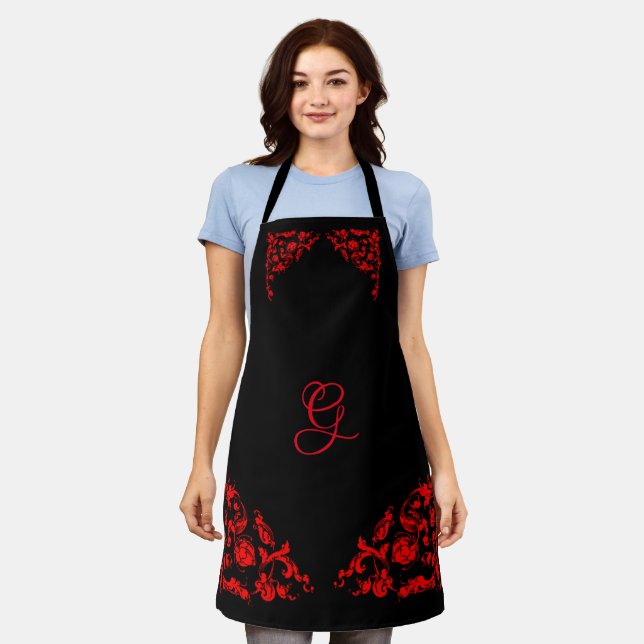 Dramatic Goth Personalized  Apron (Worn)