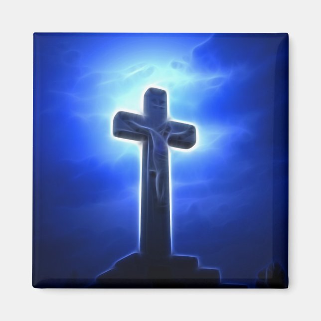 Dramatic Jesus Crucifixion Magnet (Front)