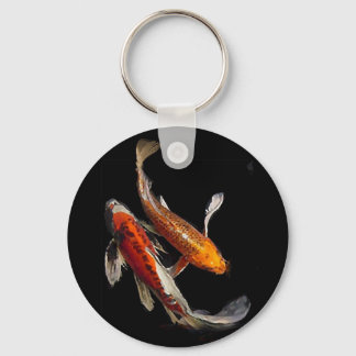 Dramatic Koi Pair Keychain