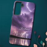 Dramatic Lightning Landscape Purple Storm Clouds Samsung Galaxy Case<br><div class="desc">This amazing severe weather scene of lightning in purple thunder clouds makes a dramatic statement protecting your phone with this cool personalized case. Personalize it for your favourite storm chaser,  electrician,  or anyone who creates electricity wherever they go.</div>