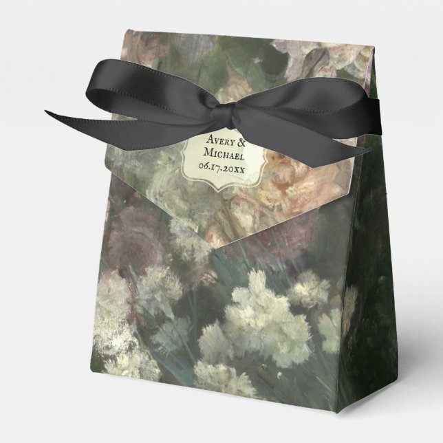 Dramatic Moody Fine Art Botanical Favour Boxes (Front Side)