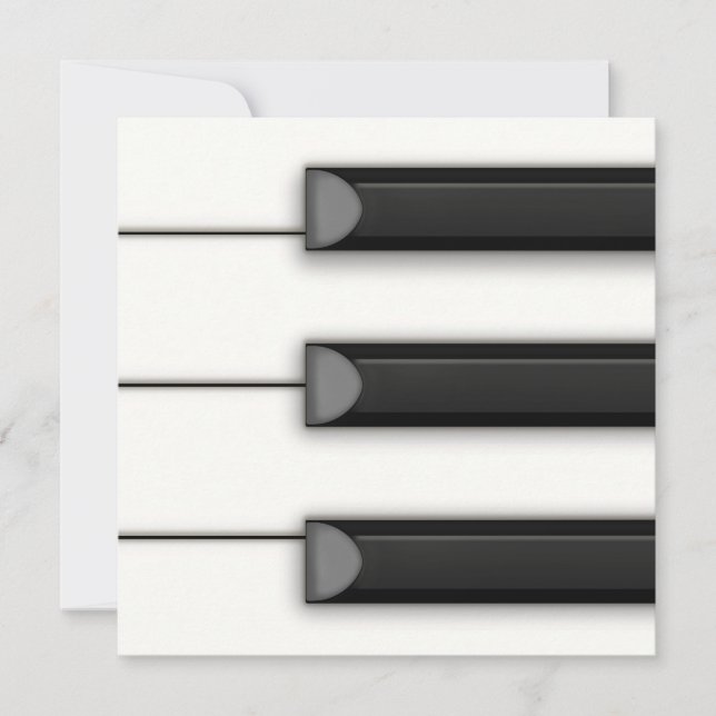 Dramatic Piano Keys Custom Music  Card (Front)