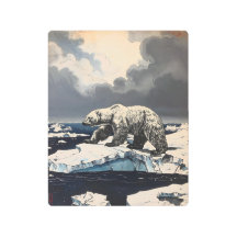 Dramatic Polar Bear Metal Print