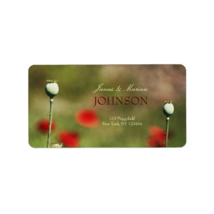 Dramatic Poppy Field Label