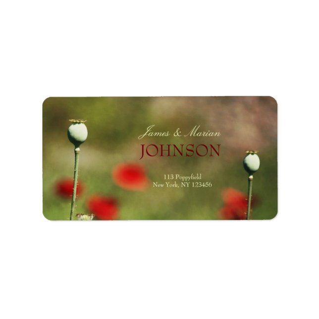 Dramatic Poppy Field Label (Front)