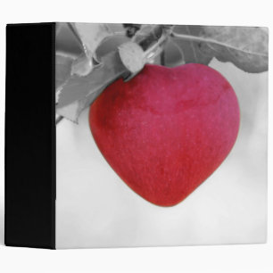 Dramatic Red Heart Shaped Apple Binder