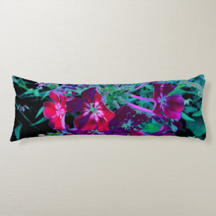 Dramatic Red, Purple and Pink Garden Flower Body Pillow