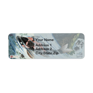 Dramatic Samurai Boy and Giant Fish Oriental Art