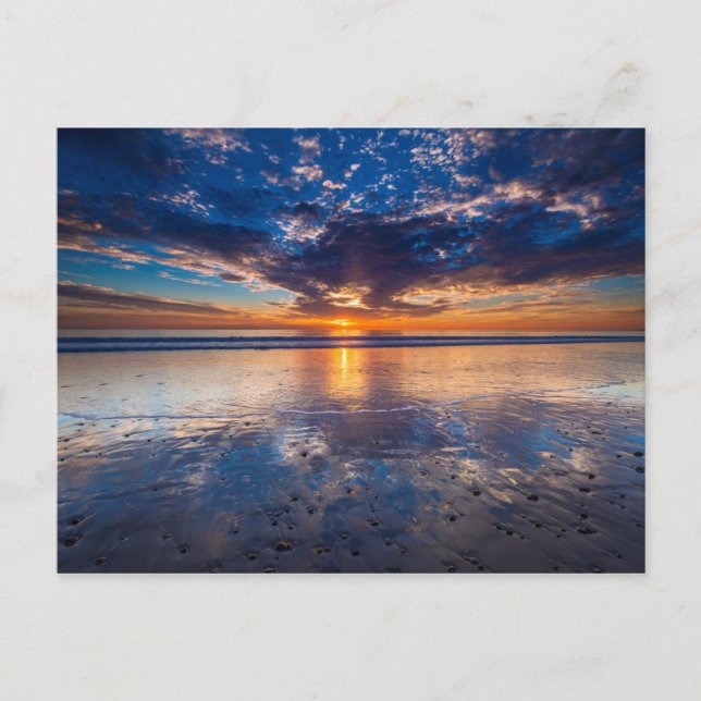 Dramatic seascape, sunset, CA Postcard (Front)