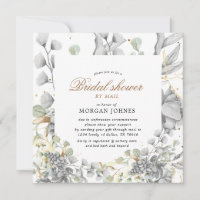 dramatic silver floral Bridal Shower by mail