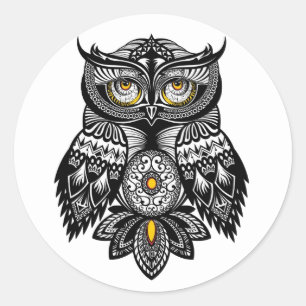 Dramatic Spirit Owl Envelope Seals Labels