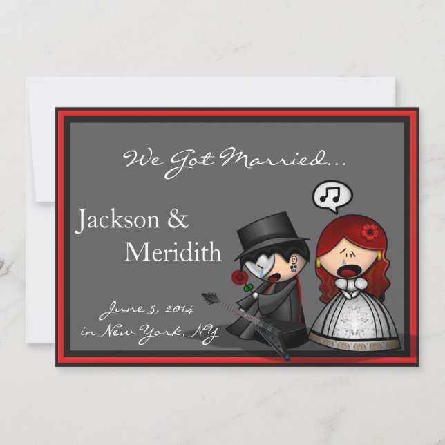 Dramatic Stage Elopement Announcement (Front)
