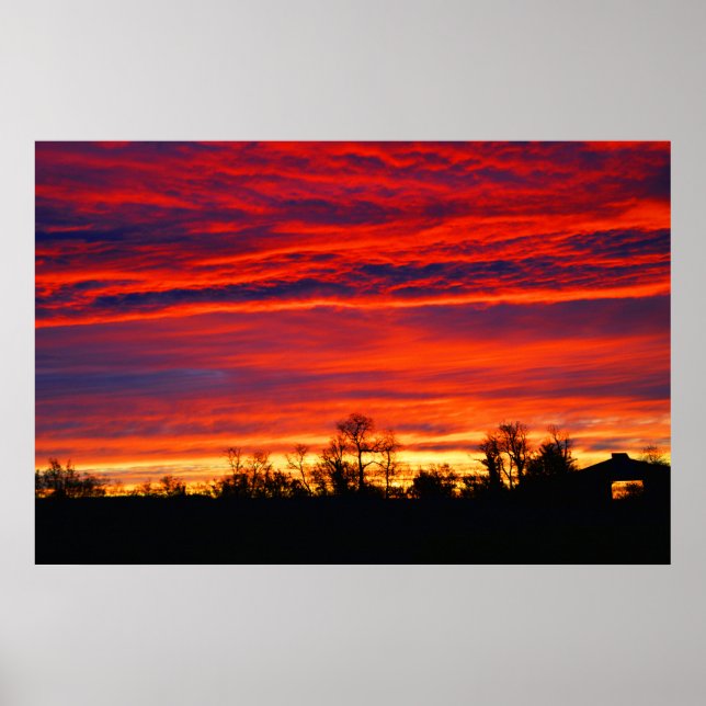 Dramatic sunrise in France Poster (Front)