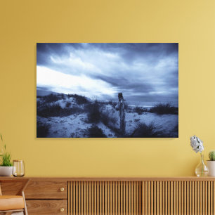 Dramatic Sunset, Beach, Sun Dunes / New Zealand Canvas Print