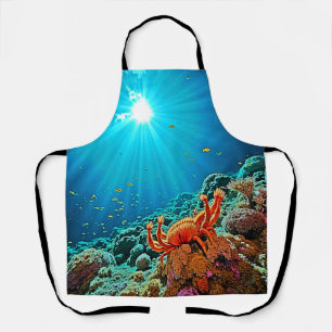 Dramatic Underwater Sunburst Art Apron