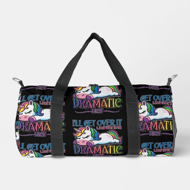 Dramatic Unicorn Duffle Bag (Front)