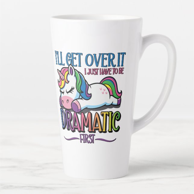Dramatic Unicorn Latte Mug (Right)