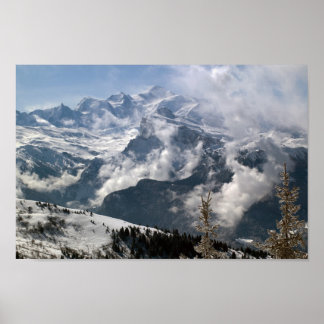 Dramatic view of Mont Blanc Poster