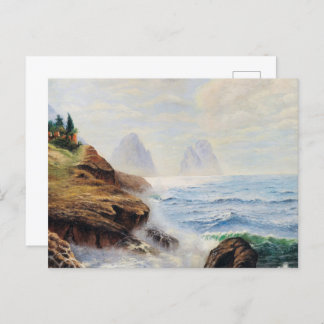 Dramatic Waves Pound a Rocky Coast Postcard