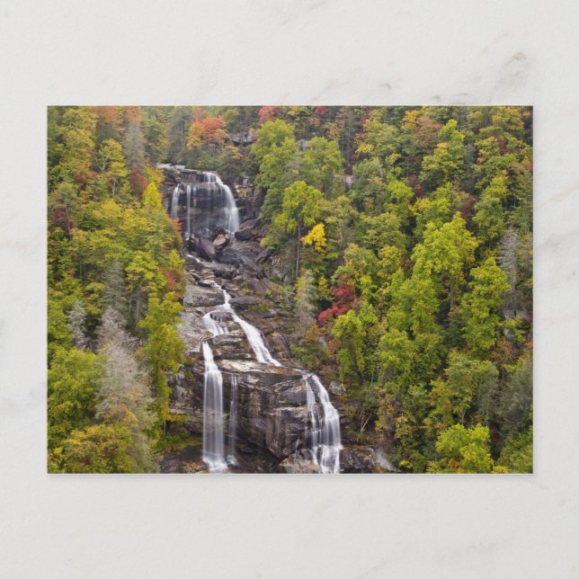 Dramatic Whitewater Falls in autumn in the Postcard (Front)