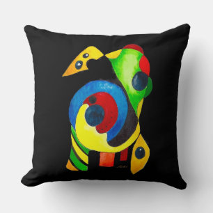 Dramatically Bold and Colourful Abstract Art Throw Throw Pillow