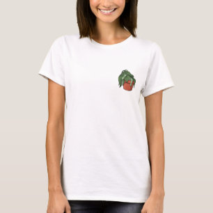 Dramatically Wilting Potted Plant Character T-Shirt