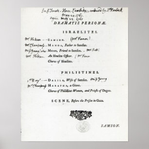 Dramatis Personae for Samson Poster